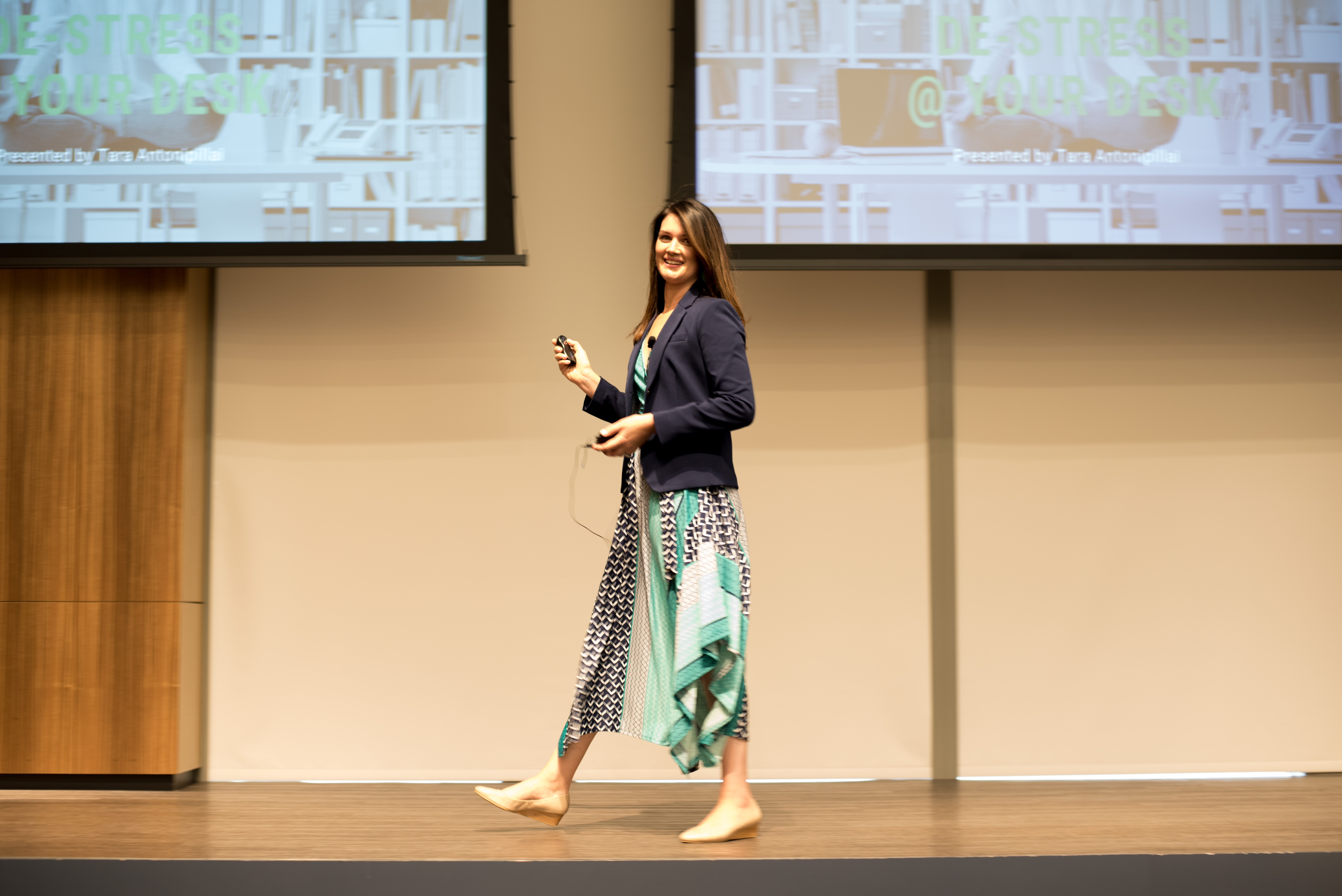 Tara Antonipillai delivering a law firm leadership development presentation